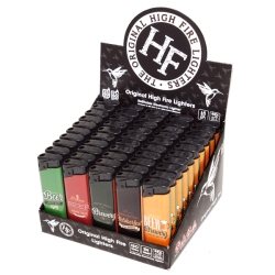High Fire Refillable Piezo Lighters (1 display 50 lighters) Beer Graphics